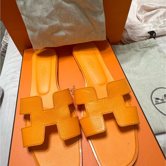 Orange Hermes sandals